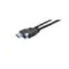 Image de Cordon éco USB 3.0 type A / B noir - 3,0 m