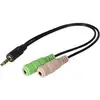 Image de Adaptateur Jack 3.5(3pts) vers micro et casque m/f#