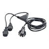 Image de generic - Répartiteur d'alimentation - CEE 7/7 (M) pour IEC 60320 C13 - 140/20/20 cm - noir
