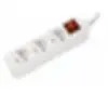 Image de Multiprise 3 prises avec interrupteur blanche - 1,5 m