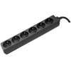 Image de Multiprise 6 prises sans interrupteur noire - 1,5 m