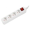 Image de Multiprise 4 prises avec interrupteur blanche - 0,8 m