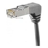 Image de Cordon RJ45 catégorie 6A S/FTP coudé bas gris - 0,7 m