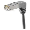 Image de Cordon RJ45 catégorie 6A S/FTP coudé bas gris - 1 m
