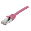 Image de - Cordon de raccordement - RJ-45 (M) pour RJ-45 (M) - 50 cm - SFTP - CAT 6a - sans halogène, moulé, sans crochet - rose