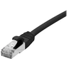 Image de Dexlan - Cordon de raccordement - RJ-45 (M) pour RJ-45 (M) - 50 cm - S/FTP - CAT 6a - sans halogène, moulé, sans crochet - noir