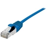 Image de Dexlan - Cordon de raccordement - RJ-45 (M) pour RJ-45 (M) - 30 cm - 4.8 mm - SFTP - CAT 6a - sans halogène, sans crochet - bleu