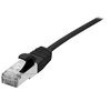 Image de Dexlan - Cordon de raccordement - RJ-45 (M) pour RJ-45 (M) - 5 m - 4.8 mm - SFTP - CAT 6a - sans halogène, sans crochet - noir