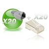 Image de Lot de 20 connect. 8-8 RJ45 blinde et manchon