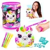 Image de - Airbrush Plush - Baril Peluche Squish Néon avec Feutres et Pochoirs - AIR 022