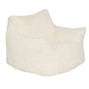 Image de Fauteuil XL velours côtelé blanc Muzi