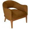 Image de - Fauteuil velours LIBOR - Marron - Libor