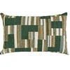Image de Coussin Déco Créateur d'intérieur Jacquard Chenillé 30x50cm Polyester Kaki Oeko-Tex