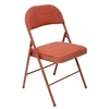 Image de Chaise pliante Flexy + métal et tissu terracotta