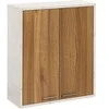 Image de Meuble haut 2 portes Côme effet travertin