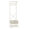 Image de - Vestiaire 4 patères avec tiroir TISSA - Beige - Tissa