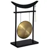 Image de Créateur d'intérieur - Statuette Déco avec Gong "Toa" 69cm Noir & Or
