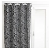 Image de - Rideau tissage jacquard Folha 140 x 260 cm - Noir et Blanc - Folha