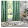 Image de Rideau 140 x 260 cm Folha motifs jacquard vert cèdre - Vert