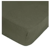 Image de - Drap Housse bonnet 30 cm 100% Lin Tropiques 140x190 cm - Vert Kaki - Tropiques