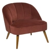 Image de Fauteuil velours Naova terracotta
