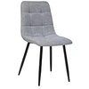 Image de Chaise tissu Sirac gris clair pieds métal