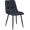 Image de Chaise tissu Sirac gris foncé pieds métal