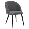 Image de Chaise Céleste gris pieds métal noir