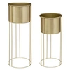 Image de Créateur d'intérieur - Lot de 2 Cache-Pots sur Pied "Artif" 58cm Or