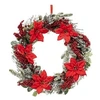 Image de Créateur d'intérieur - Couronne de Noël Poinsettia Soir 50cm Rouge