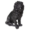 Image de Statue de lion MGO noir H80 - Noir