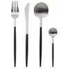Image de - Ménagère 24 Pièces Inox "Ida" 27cm Noir