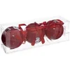Image de Créateur d'intérieur - Lot de 3 Boules de Noël "Délice des Fêtes" 7cm Rouge