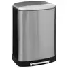 Image de - Poubelle de Cuisine en Inox "Ariane" 50L Argent