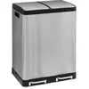 Image de - Poubelle de Tri 2 Bacs en Inox "Ariane" 30L Argent