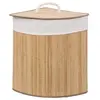 Image de - Panier à Linge d'Angle "Bambou" 48L Naturel