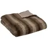 Image de - Plaid imitiation fourrure Grizzli - 230x180 cm - Marron