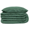 Image de - Parure de lit en doublure Gaze de coton grand modèle - 260x240cm - Vert Céladon - FLORA