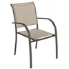 Image de Fauteuil empilable Piazza Hespéride lin/tonka