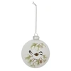 Image de Créateur d'intérieur - Boule de Noël en Verre "Oiseau" 8cm Blanc