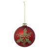 Image de Créateur d'intérieur - Boule de Noël en Verre "Houx" 10cm Rouge