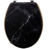 Image de - Abattant WC Imprimé Marbre "Léa" 42cm Noir