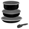 Image de - Batterie de Cuisine Amovible "7 Pièces" 28cm Noir