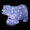Image de Maman et bébé ours H25 lumineux extérieur