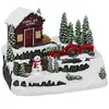 Image de Village de Noël ferme aux sapins lumineux