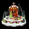 Image de Village de Noël lumineux gare avec train animé