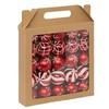 Image de Créateur d'intérieur - Lot de 25 Boules de Noël "Maison des Couleurs" 6cm Rouge & Blanc