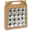 Image de Créateur d'intérieur - Lot de 25 Boules de Noël "Maison des Couleurs" 6cm Argent & Blanc