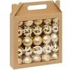 Image de Créateur d'intérieur - Lot de 25 Boules de Noël "Maison des Couleurs" 6cm Or & Blanc