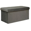 Image de Créateur d'intérieur - Banquette Coffre Pliable en Velours "Lilou" 76cm Gris